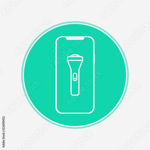 Flashlight vector icon sign symbol