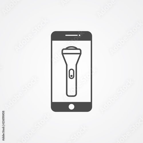 Flashlight vector icon sign symbol