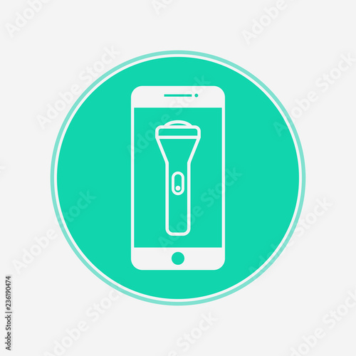 Flashlight vector icon sign symbol