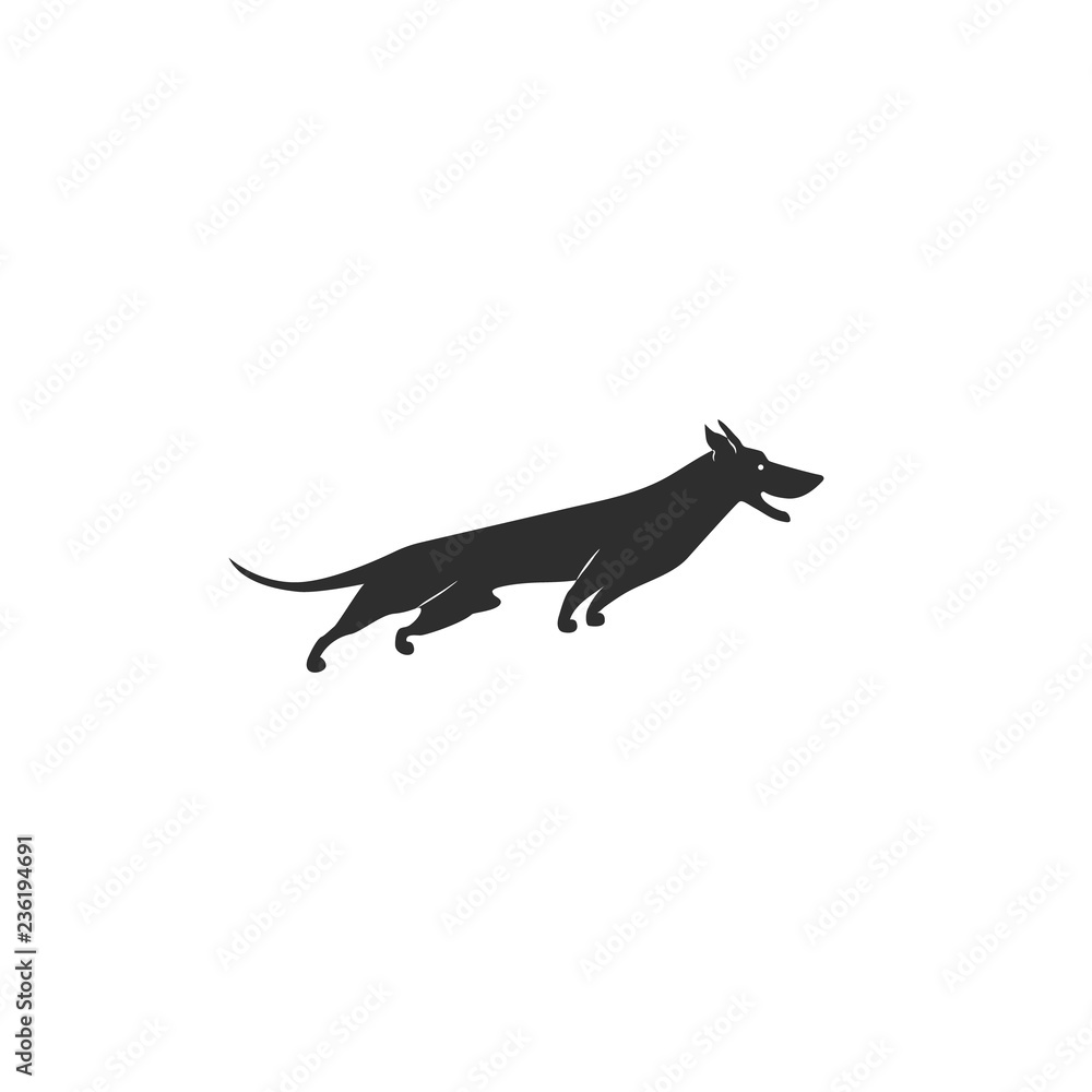 Vector illustration. Flat style icon of male dachshund for different design. Cute family dog. Simple silhouette pictogram for different design. Vector illustration. Flat style icon of male dachshund for different design. Cute family dog. Simple silhouette pictogram for different design.