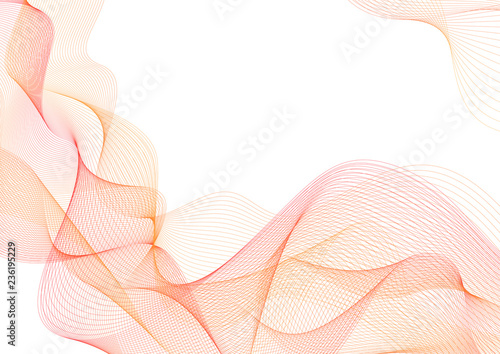 Abstract guilloche pattern (vector complicated red line texture). Blank background useful for business layout, backdrop for design project certificate, diploma, official document, formal paper