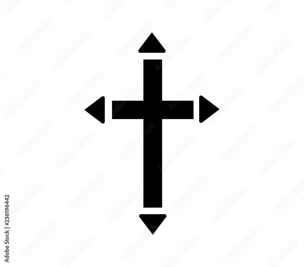 cross on white background