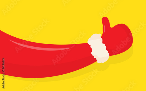 Santa Claus like hand.