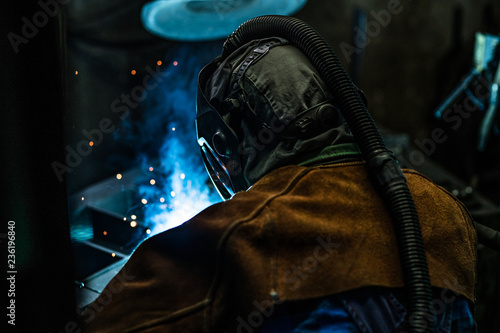 Obraz na płótnie welder steel work w salonie