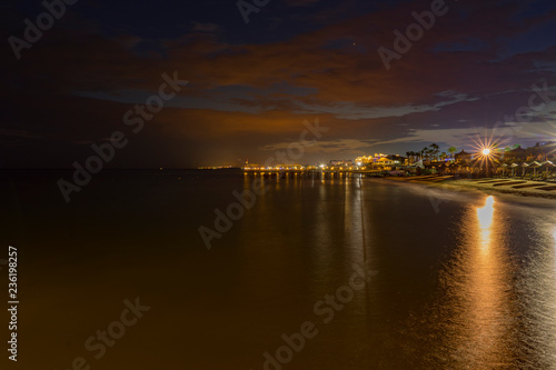 Very Dark Night View to Belek Beach