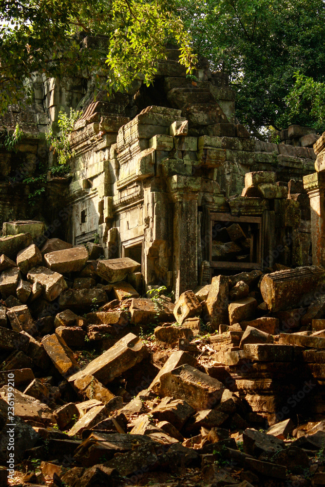A pile of blocks at the ruined temple of Beng Melea, near Angkor Wat in Cambodia A pile of blocks at the ruined temple of Beng Melea, near Angkor Wat in Cambodia