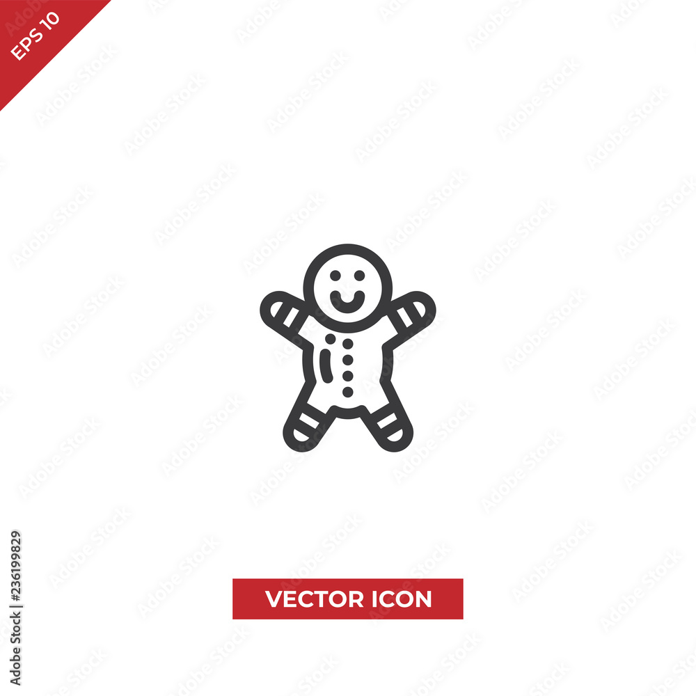 Gingerbread vector icon