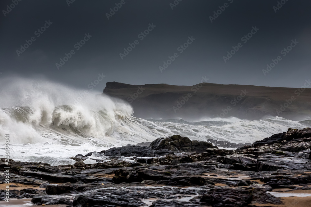 Stormy Sea with Crashing Waves