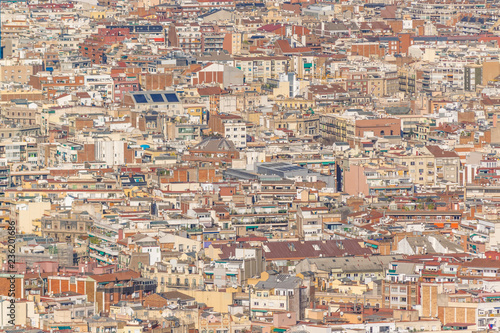 Aerial View Barcelona City, Spain