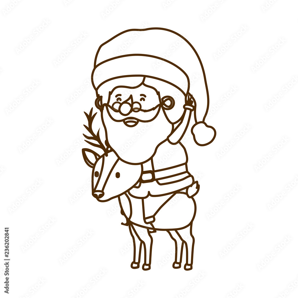 santa claus with reindeer avatar character santa claus with reindeer avatar character
