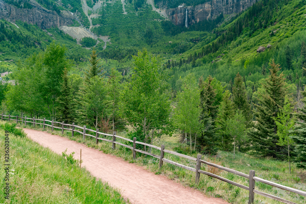 Telluride Colorado valley road in summer