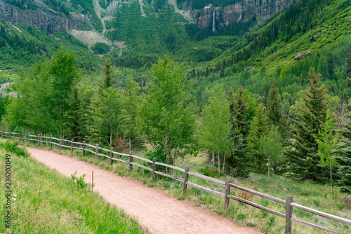 Telluride Colorado valley road in summer