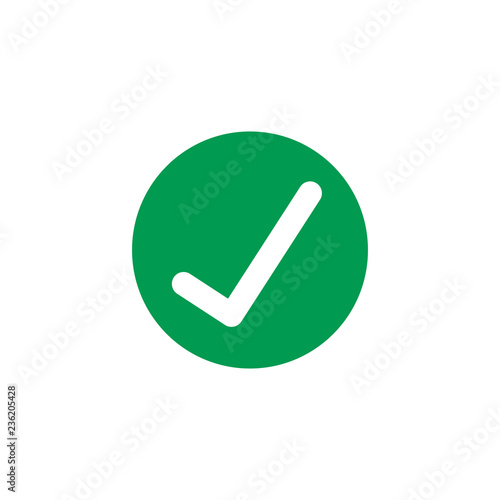 Check tick mark in green ci...