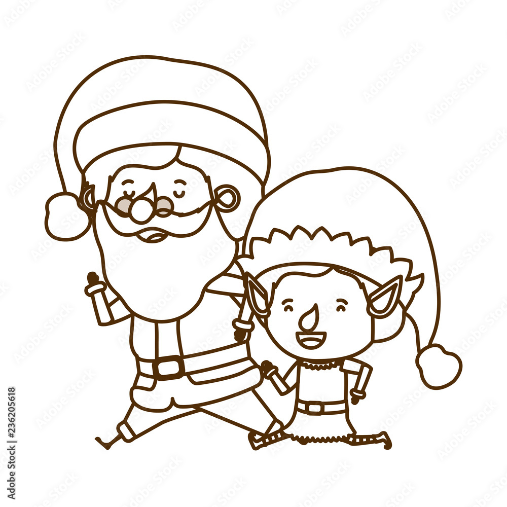 santa claus with elf moving avatar character santa claus with elf moving avatar character
