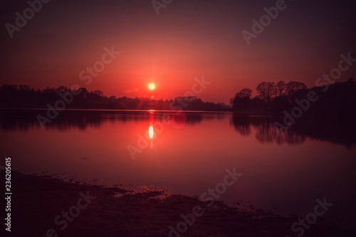 sunset over lake © Philip Martin