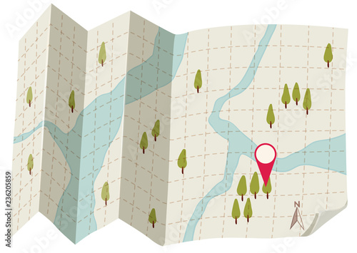 A map on white background