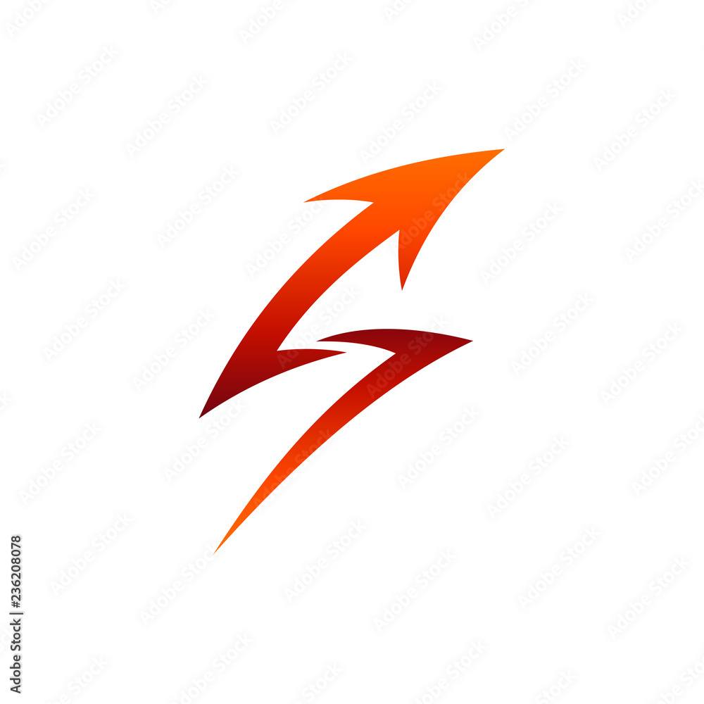 Arrow Thunder Letter S Business Logo Template Arrow Thunder Letter S Business Logo Template