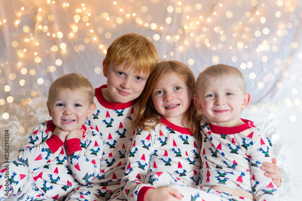 Siblings With Twinkle Lights 