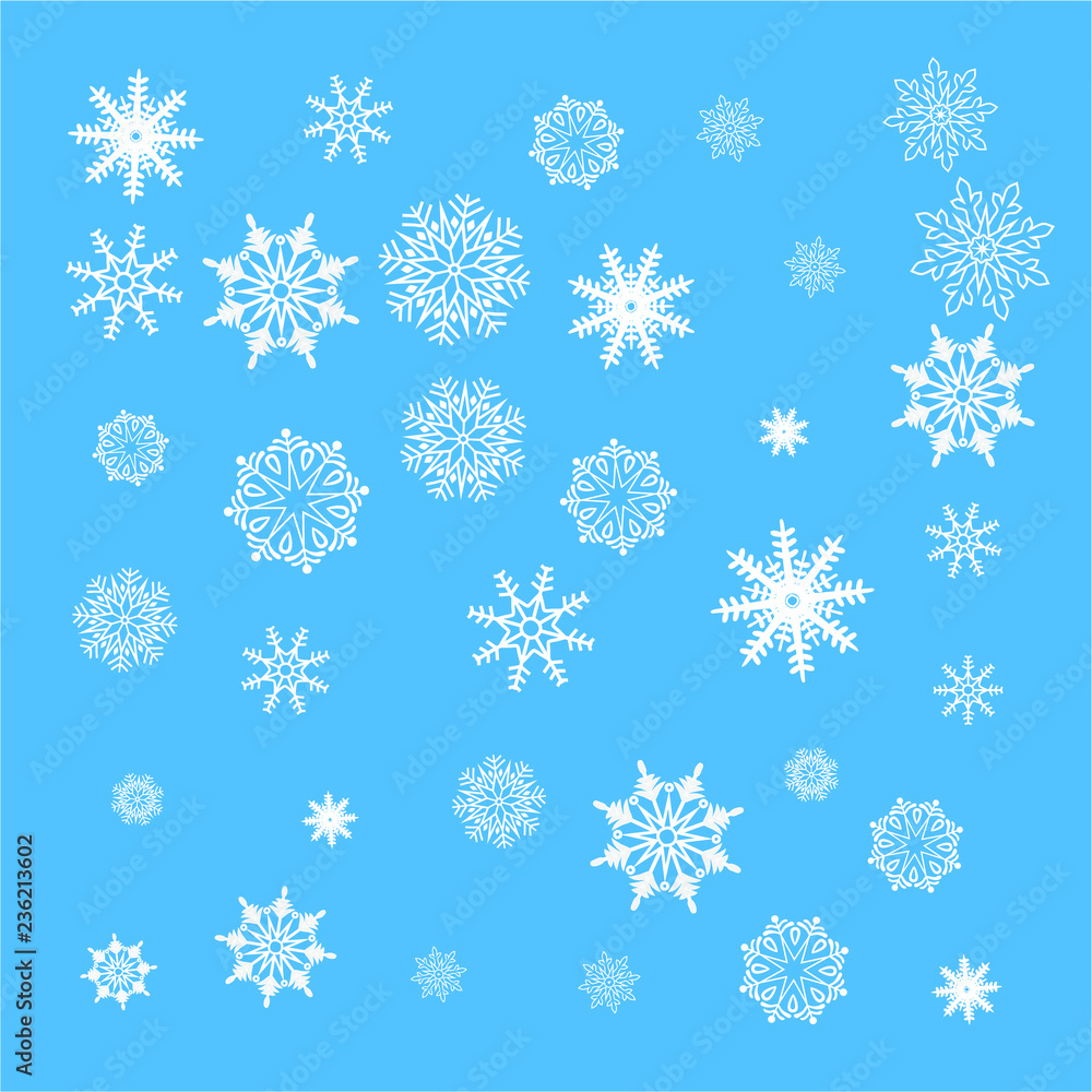 White Crystal of snow pattern White Crystal of snow pattern