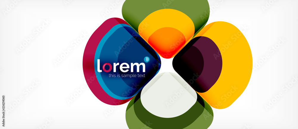 Abstract background - geometric multicolored round shapes composition. Trendy abstract layout template for business or technology presentation Abstract background - geometric multicolored round shapes composition. Trendy abstract layout template for business or technology presentation