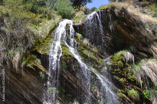 Waterfall in the forest on Historical Mughal road in Poonch district of Jammu and kashmir