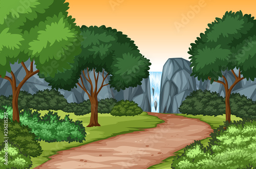 Waterfall nature scenic background