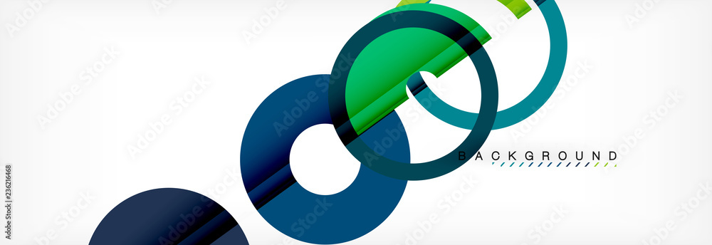 Colorful rings on grey background, modern geometric pattern design. Vector business or technology presentation design template, brochure or flyer pattern, or geometric web banner Colorful rings on grey background, modern geometric pattern design. Vector business or technology presentation design template, brochure or flyer pattern, or geometric web banner
