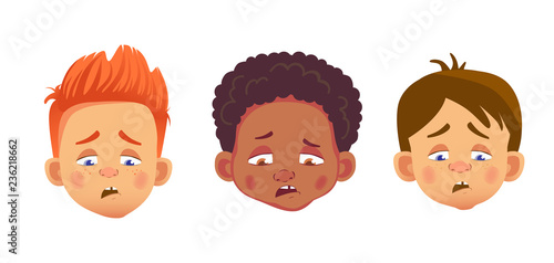 faces of boys character set