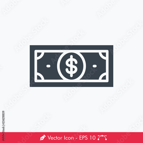 Money (Dollar) Icon / Vector