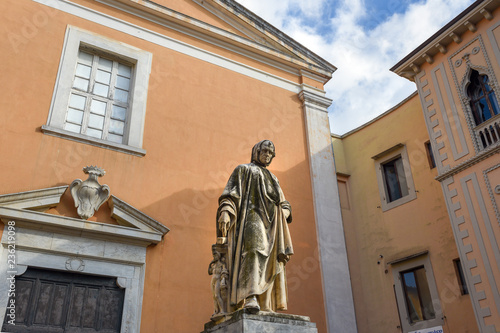 Statue to sculptor and architect Nicola Pisano in Pisa. Italy