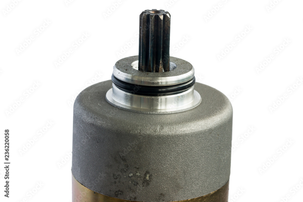 starter Motor for spare parts of Motorcycle on white background
starter Motor for spare parts of Motorcycle on white background