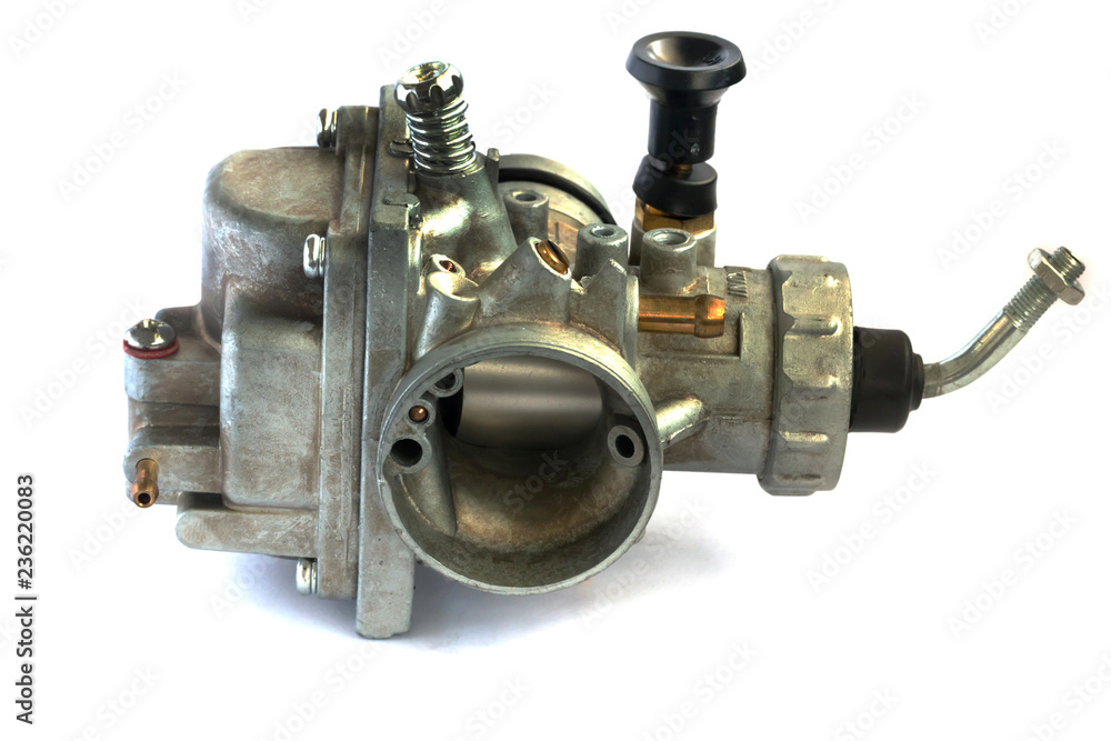 Carburetor for motorcycle part engine on white background
Carburetor for motorcycle part engine on white background