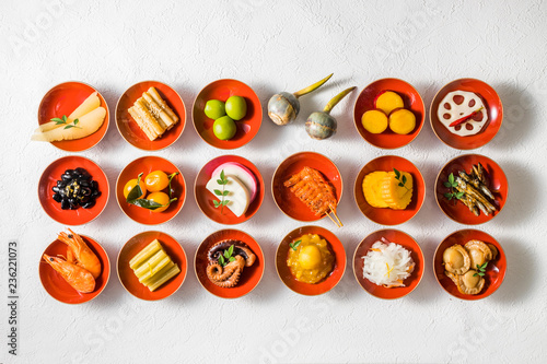 一般的なおせち料理 General Japanese New Year dishes(osechi)
