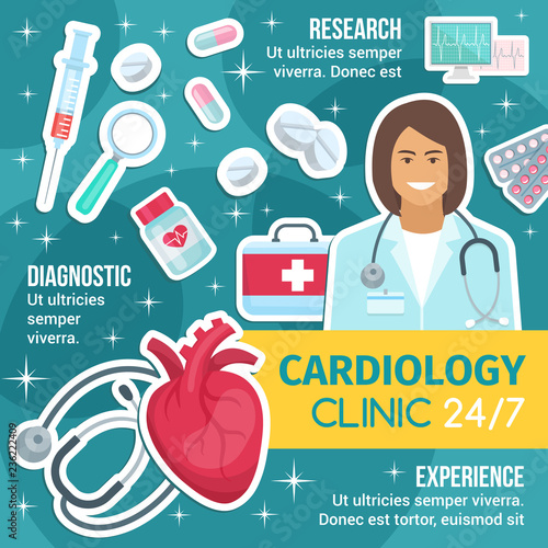 Cardiologist doctor, cardiology diagnostic clinic