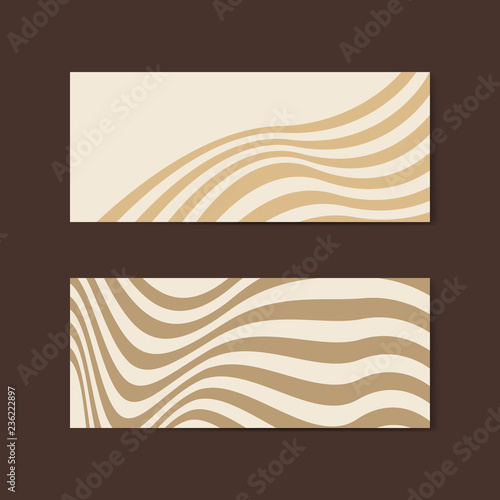 Beige abstract banner design vectors