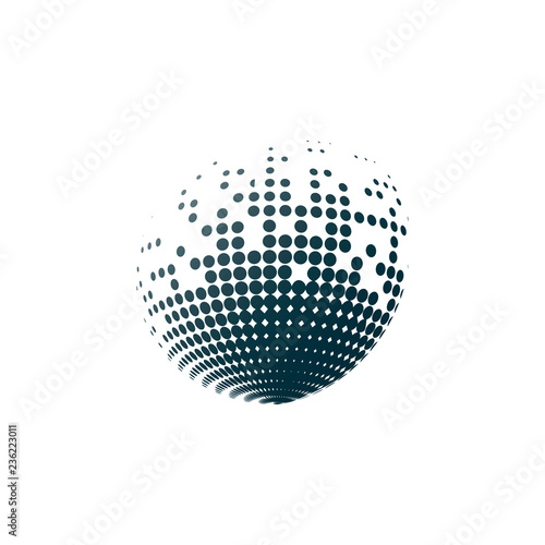 Black halftone badge on white background vector
