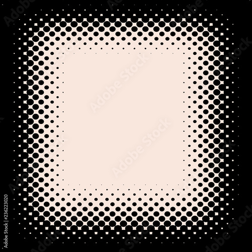 Black and beige halftone background vector