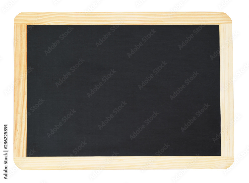 Black chalkboard with wooden frame Black chalkboard with wooden frame