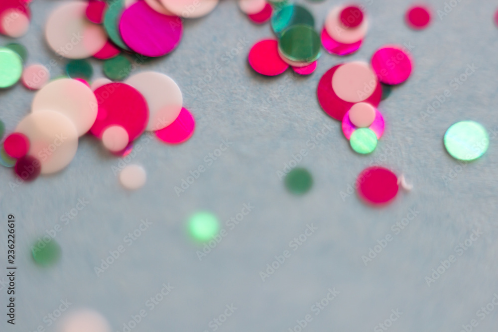 Blurred round bokeh lights of red and blue background for celebrating Christmas and New Year's party at night. Colorful bokeh background. Glitter blurry lights Blurred round bokeh lights of red and blue background for celebrating Christmas and New Year's party at night. Colorful bokeh background. Glitter blurry lights