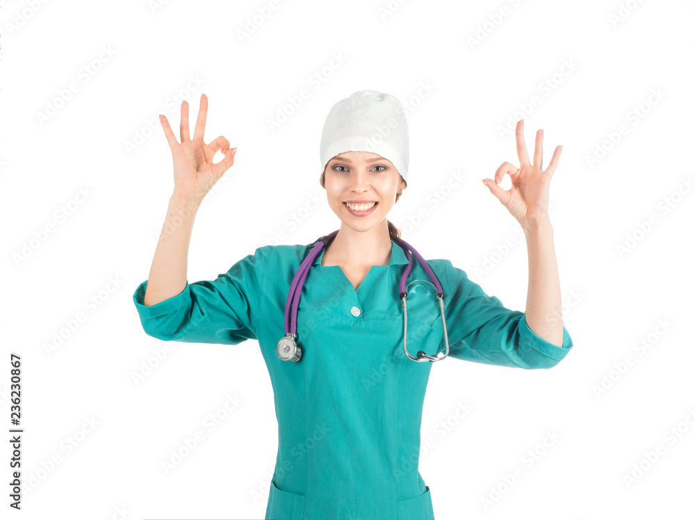 Young beautiful blonde doctor surgeon nurse woman over isolated background excited for success with arms raised celebrating victory smiling. Winner concept Young beautiful blonde doctor surgeon nurse woman over isolated background excited for success with arms raised celebrating victory smiling. Winner concept