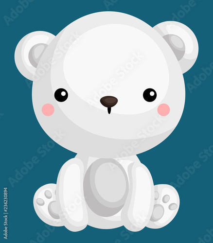a vector of a cute and adorable polar bear