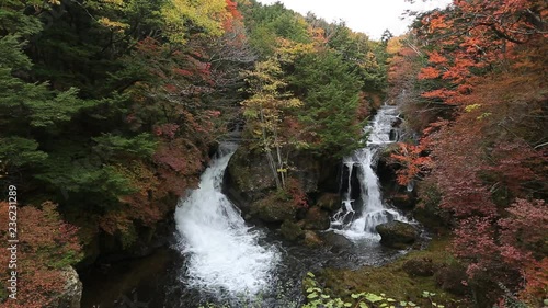 Ryuzu Falls in autumn season at Nikko national park, Nikko, Japan.