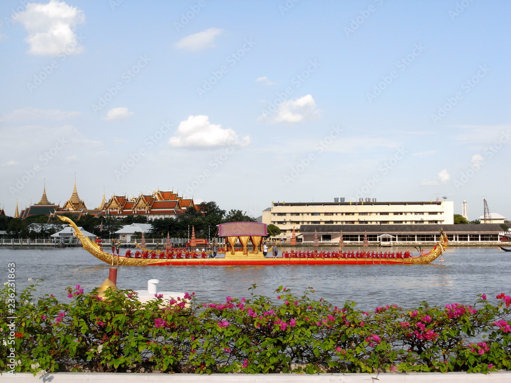 Bangkok, Thailand-October 30, 2007: Royal Barge Procession held on Chao Phraya river in Bangkok, Thailand