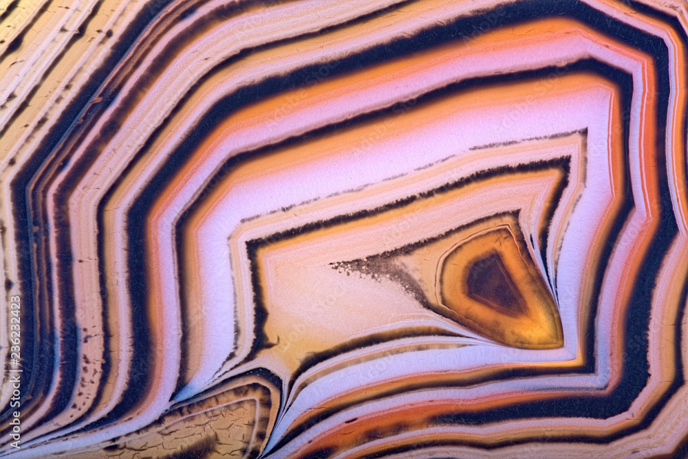 Obraz premium contrast brown and orange agate structure
