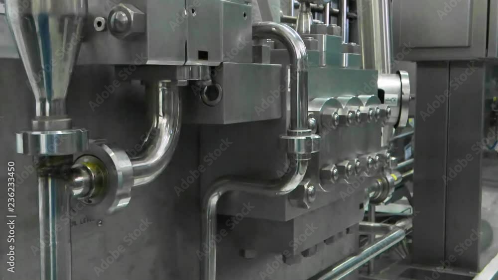 measurement sensors and pipes in the factory. equipment at the dairy plant measurement sensors and pipes in the factory. equipment at the dairy plant