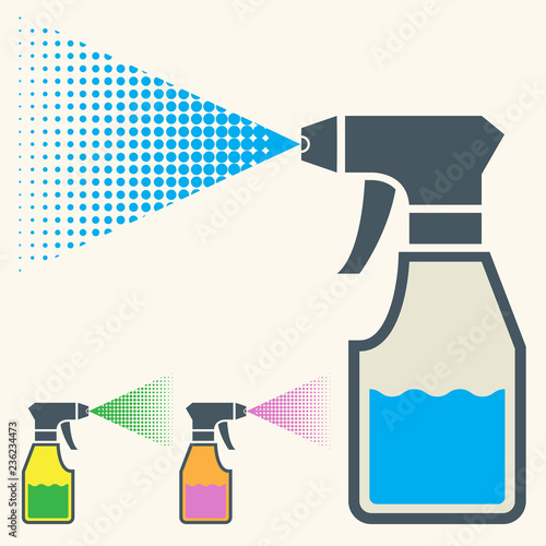 Cleaning spray sign or symbol