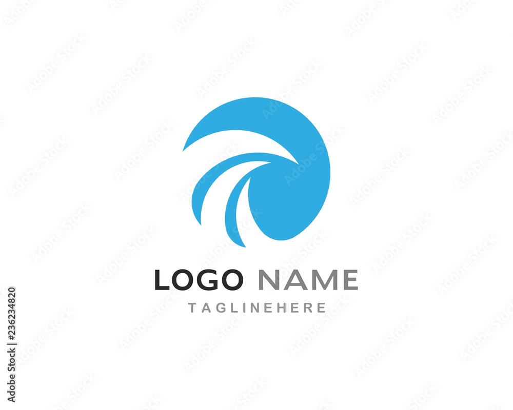 Water Wave symbol and icon Logo Template Water Wave symbol and icon Logo Template