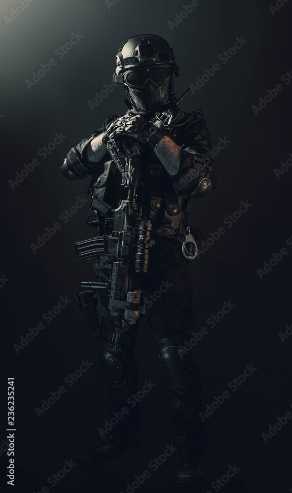 special forces soldier police, swat team member