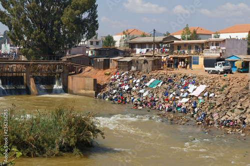 Waschplatz in Antananarivo