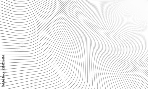 Photographie Vector Illustration of the pattern of gray lines on white background